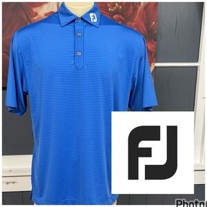 FootJoy Tour Issue Polo Golf Shirt Mens Large Loose Fit Performance Striped